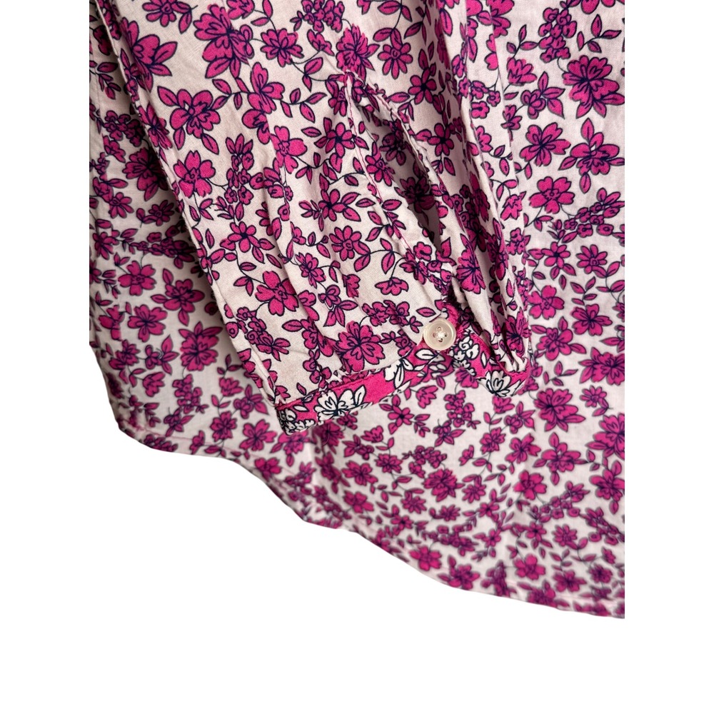 Coastal Preppy Cottagecore JCrew S Floral Liberty Style Romantic Blouse Pink - Picture 10 of 12